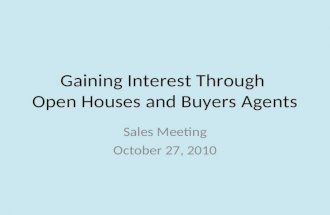 Working with buyers agents