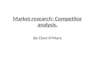 Market research competitors analysis.