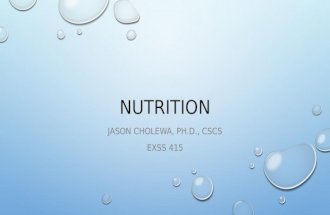 General Nutrition for Healthy Active Individuals