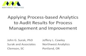 Applying Process-based Analytics to Audit Results for Process Management and Improvement