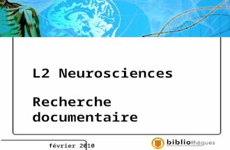 L2 Neurosciences - recherche documentaire