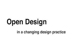Open Design in a changing design practice