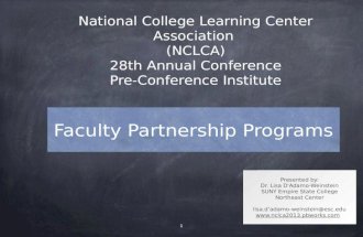 Faculty Partnership Programs