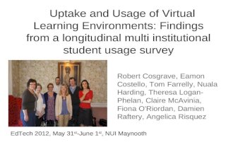 Uptake and Usage of Virtual Learning Environments: Findings from a longitudinal multi institutional student usage survey