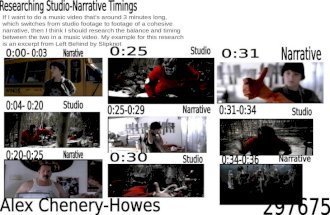 Researching studio narrative timings