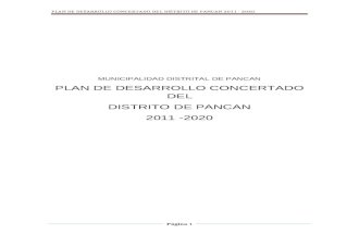 PLAN DE DESARROLL CONCERTADO PANCAN