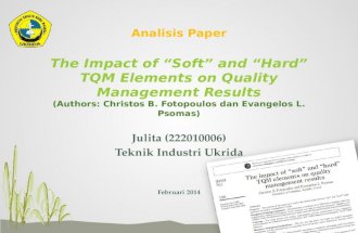 Review Paper_The impact of soft and hard tqm elements on quality management results