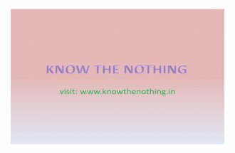 Power of Nothing / Know the nothing