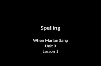 Spelling unit 3,lesson1