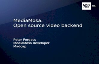 Mediamosa: Open source video backend