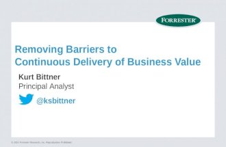 Webinar: Removing Barriers to Continuous Delivery of Business Value