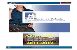 Anuario del curso 2011-2012 en el CIFP Simón de Colonia