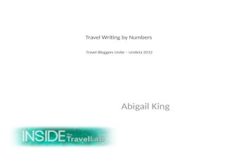 Travel Writing By Numbers