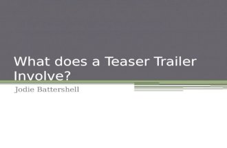 What does a teaser trailer involve