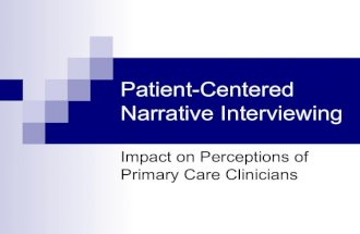 Impact of Patient-Centered Narrative Interviews on Primary Care Providers