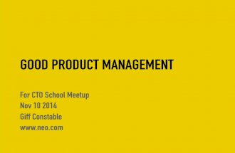 What is good product management