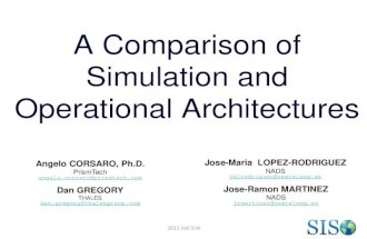 A comparison of Simulation and Operational Architectures