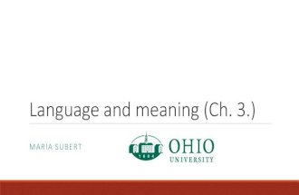 Language and meaning (ch 3) power point