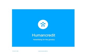 Humancredit - Werbemillionen in Spenden verwandeln