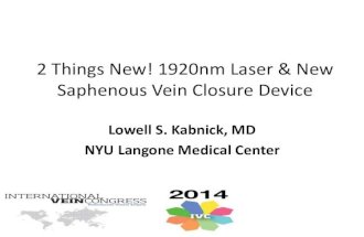 2 Things New! 1290nm Laser & New Saphenous Vein Closure Device