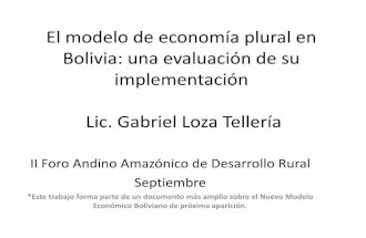 El modelo de economía plural en Bolivia: una evaluación de su implementación