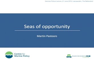 Gemma Frisius Lecture 2010 - seas of opportunity
