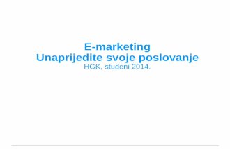 HGK E- marketing - prezentacija održana u  Osijeku 25.11.2014.