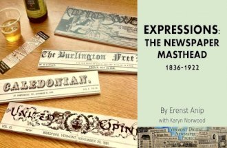 Expressions: The Newspaper Masthead, 1836-1922