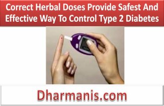 Correct Herbal Doses Provide Safest And Effective Way To Control Type 2 Diabetes