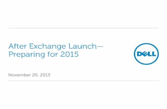 After Exchange Launch--Preparing for 2015
