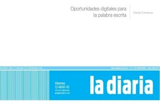 Oportunidades digitales para la palabra escrita - La Diaria - 2010