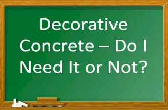 Decorative concrete – Somehing new