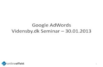 Google AdWords annoncering - godt i gang