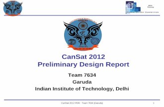 Team Garuda Cansat 2012 PDR