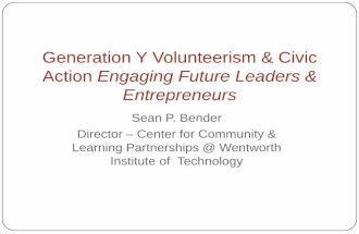 Generation Y Volunteerism and Civic Action: Engaging Future Leaders and Entrepreneurs