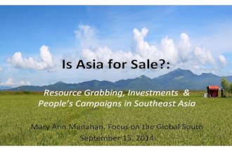 Resource Grabbing in Asia