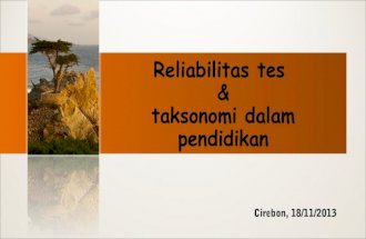Reliabilitas & taksonomi