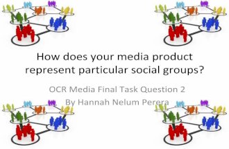 How does your media product represent particular social