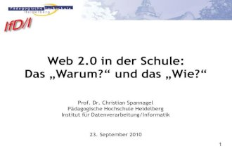 Web 2.0 in der Schule: Das "Warum?" und das "Wie?"
