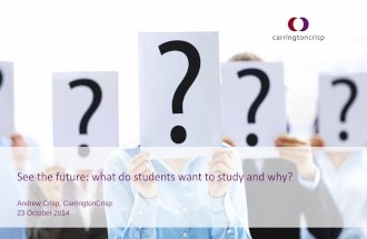 See the future: What do students want to study and why?