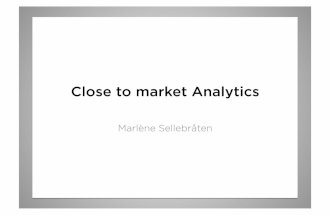 Close to market analytics   reality check - 20 oktober 2011