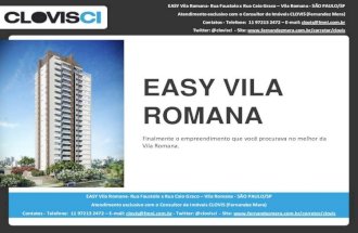 Easy Vila Romana - Consultor de imóveis CLOVIS 11 97213 2472