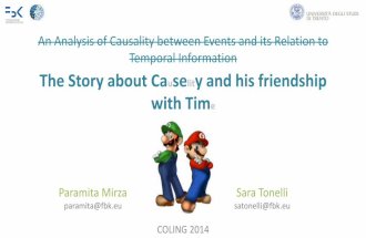 An Analysis of Causality between Events and its Relation to Temporal Information