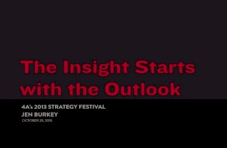4A's Strategy Festival Inspire! 2013 Presentation