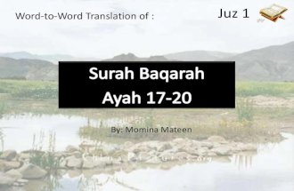 Al Baqarah Ayah 17-20 word to word