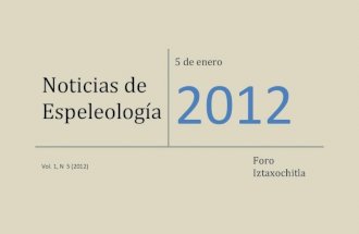 Noticias espeleológicas 20120105
