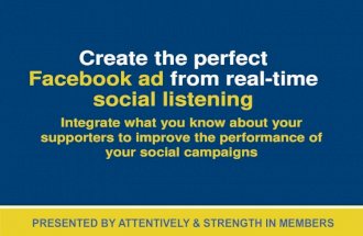 Create the Perfect Facebook Ads from Real Time Social Listening.
