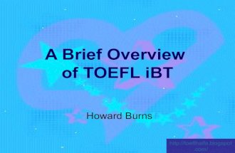 An overview of the toefl ibt - HB