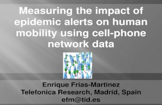 Measuring the impact of epidemic alerts on human mobility using cell-phone network data