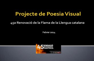 Projecte de "Poesia Visual" de Reus-Baix Camp